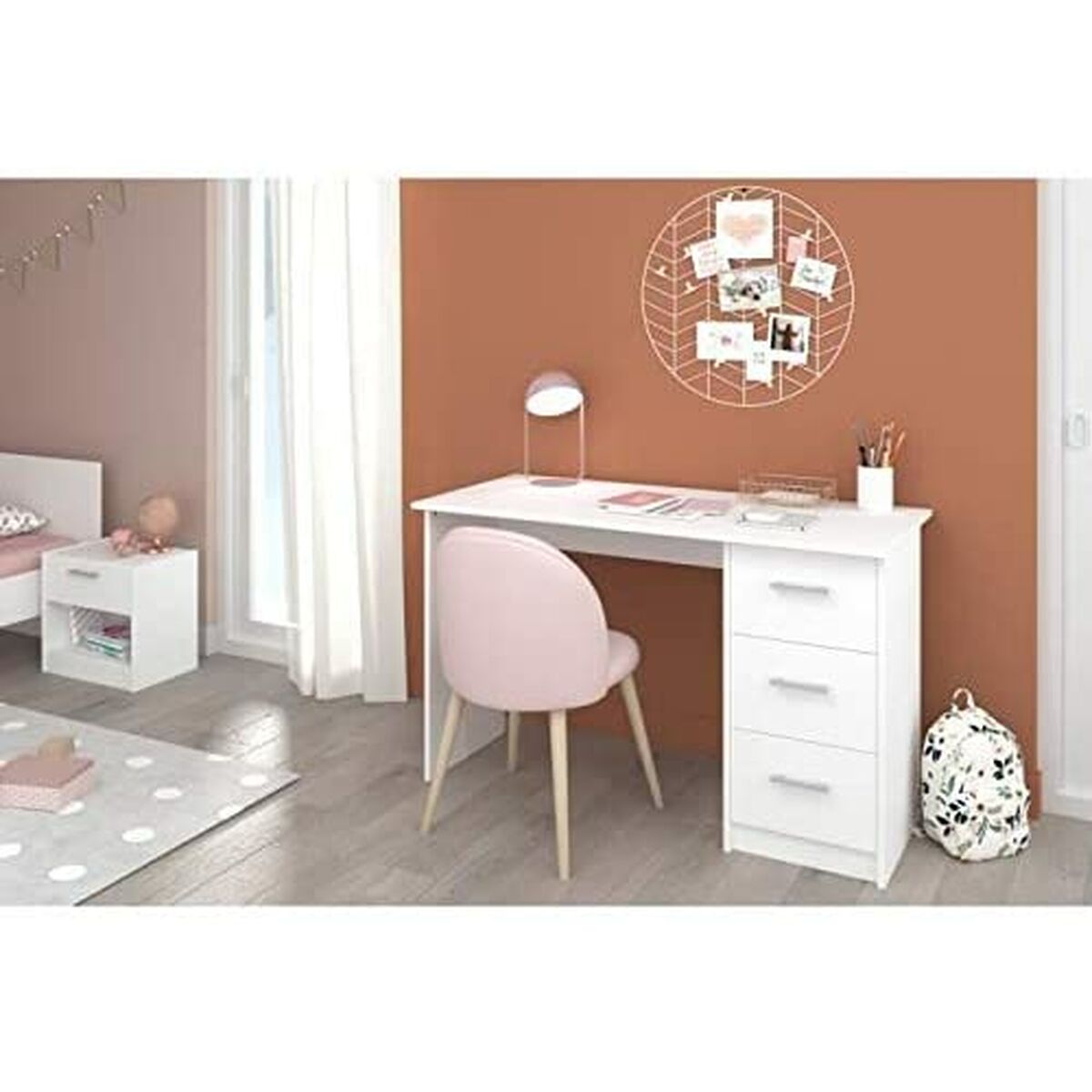 Desk Parisot White 121,2 x 74,3 x 55 cm Parisot