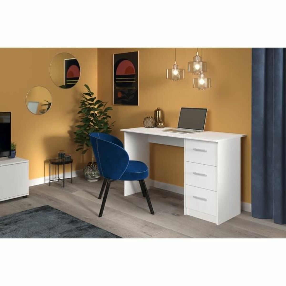 Desk Parisot White 121,2 x 74,3 x 55 cm Parisot