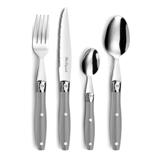 Cutlery Set Lou Laguiole Comptoir Grey Metal 24 Pieces Lou Laguiole