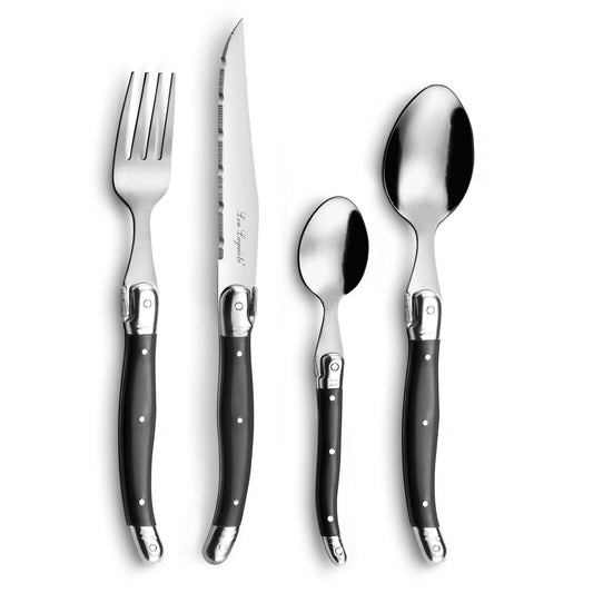 Cutlery Set Lou Laguiole Rustic 24 Pieces Bicoloured Metal