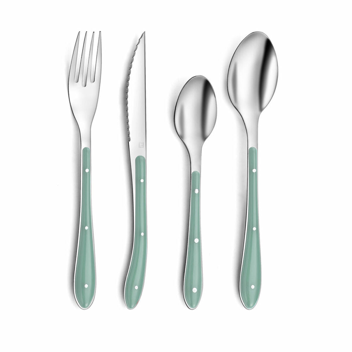 Cutlery Set Amefa Bistro Green Metal 24 Pieces Amefa