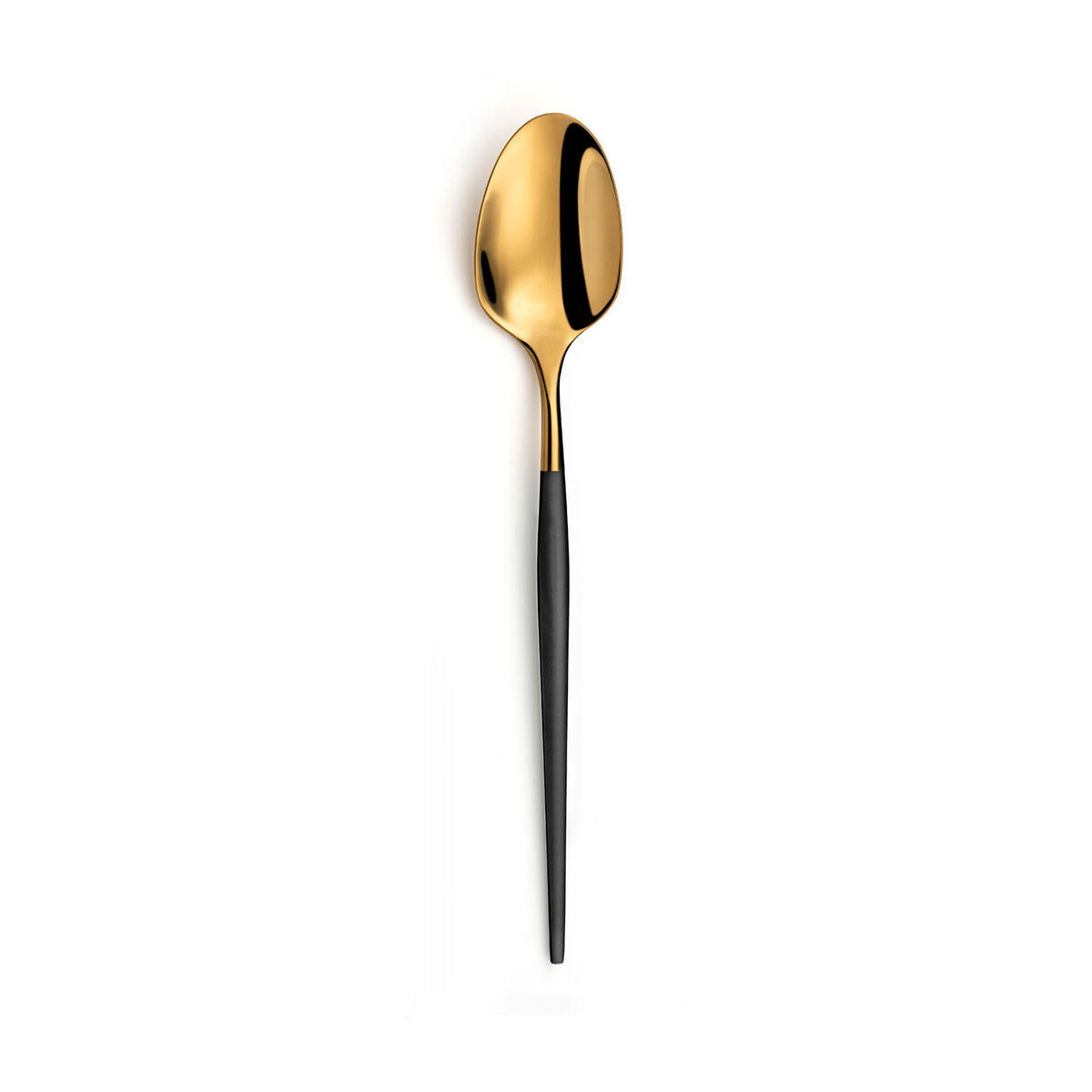 Set of Spoons Amefa Soprano Black Golden Metal Stainless steel 12 Units Amefa