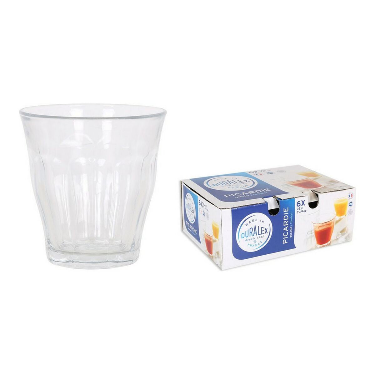 Set of glasses Duralex 1026AB06/6 Transparent Crystal 200 ml (6 Units) (Refurbished A) Duralex