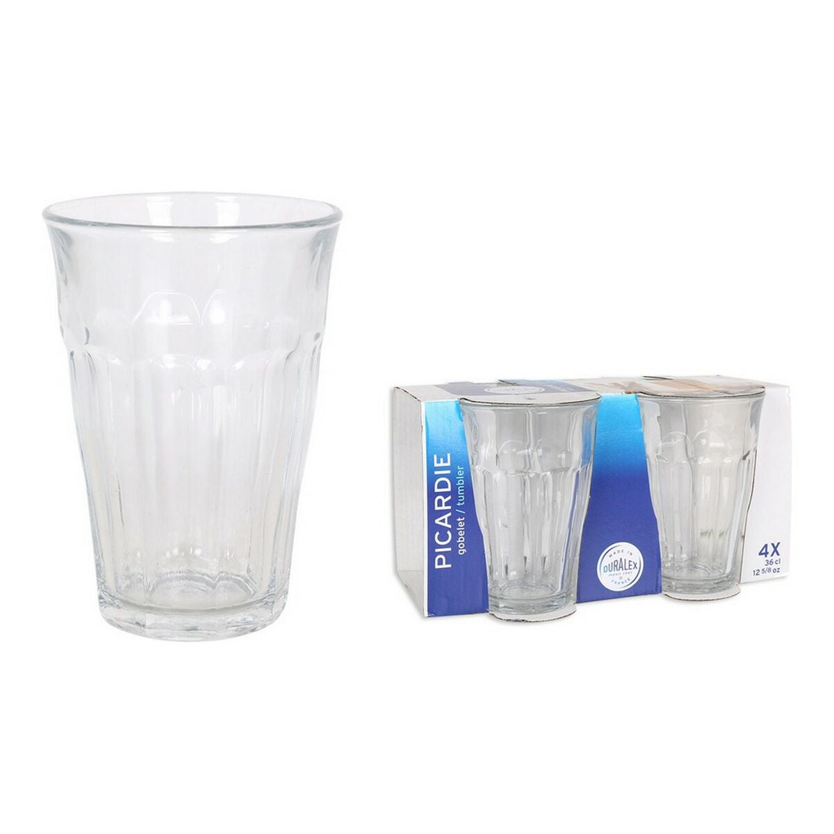 Set of glasses Duralex 1029AC04 Crystal 360 ml (4 Units)