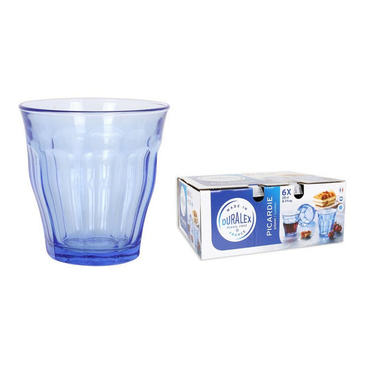 Set of glasses Duralex 1027BB06/6 Blue Crystal 250 ml (6 Units)