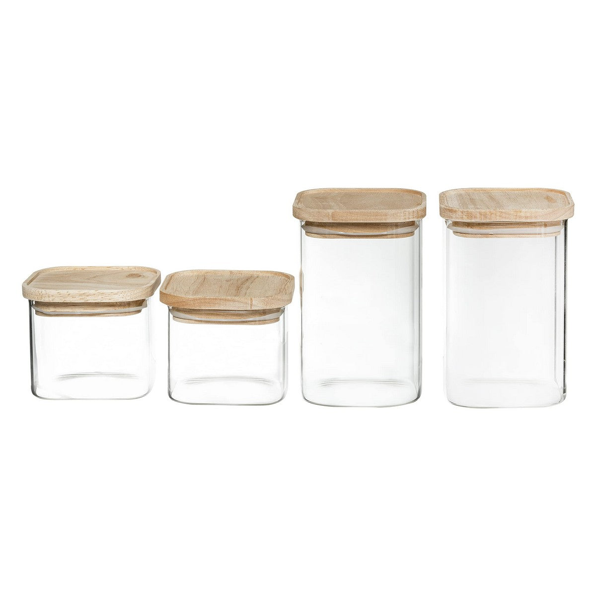 4 Tubs Secret de Gourmet Kitchen Stackable Glass Secret de Gourmet