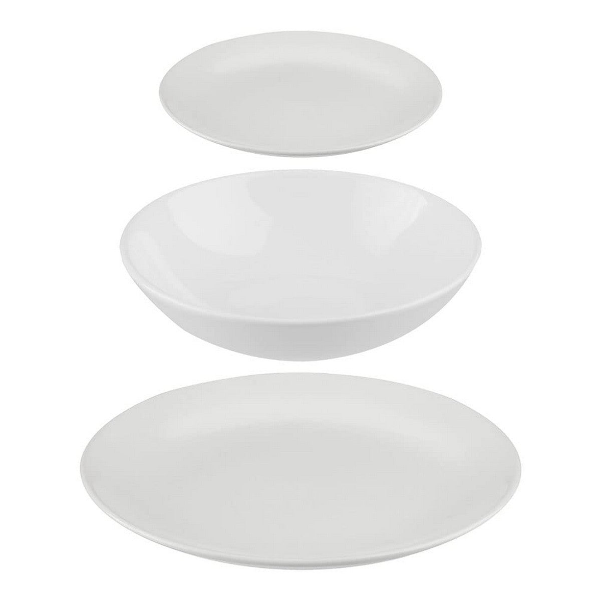 Tableware Secret de Gourmet White Ceramic 18 Pieces Secret de Gourmet