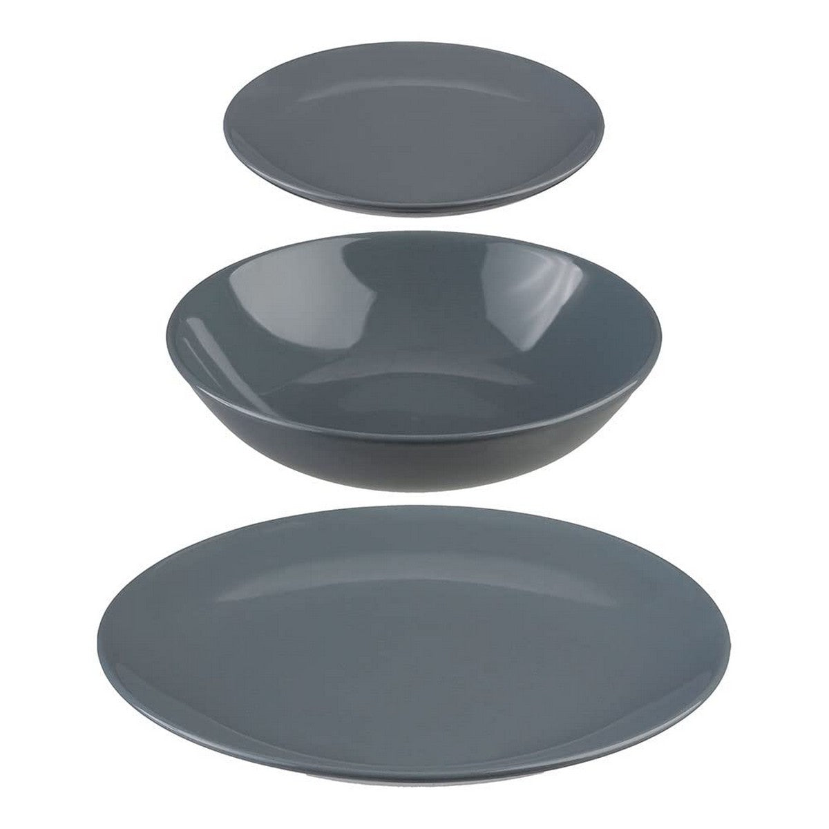 Tableware Secret de Gourmet Grey Ceramic 18 Pieces Secret de Gourmet