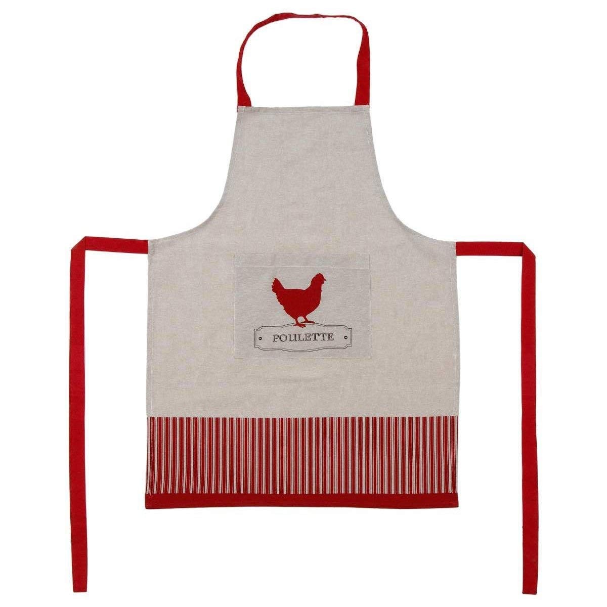 Apron with Pocket Atmosphera Poulette Beige Cotton 60 x 80 cm Atmosphera