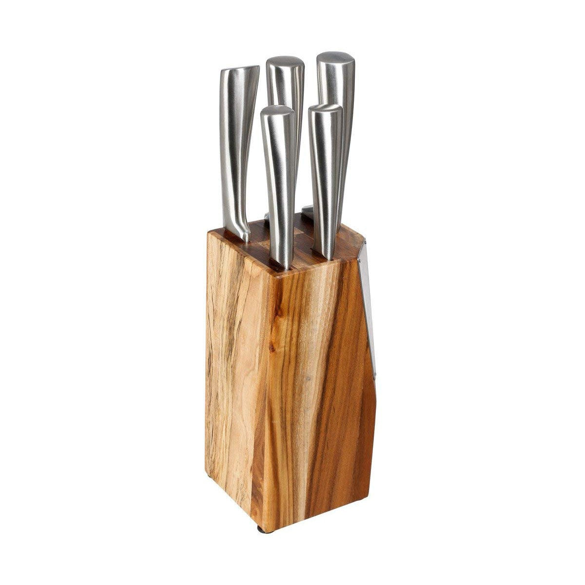 Set of Knives with Wooden Base 5five Simply Smart 5five Simply Smart