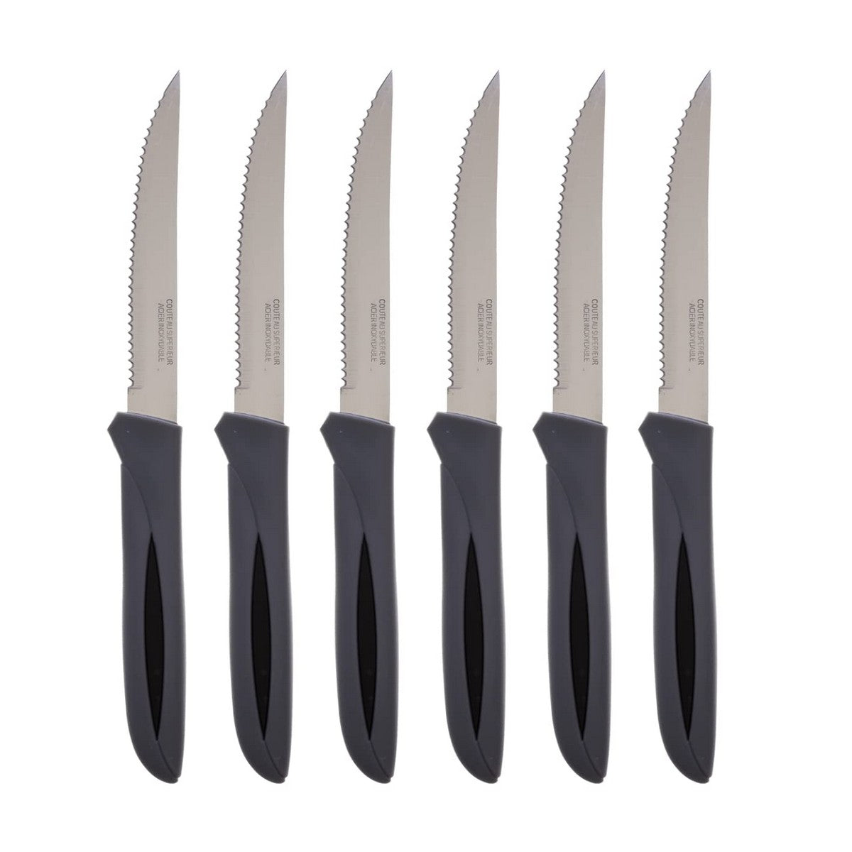 Meat Knife Set 2 Units 21 cm 6 Pieces BigBuy Chef