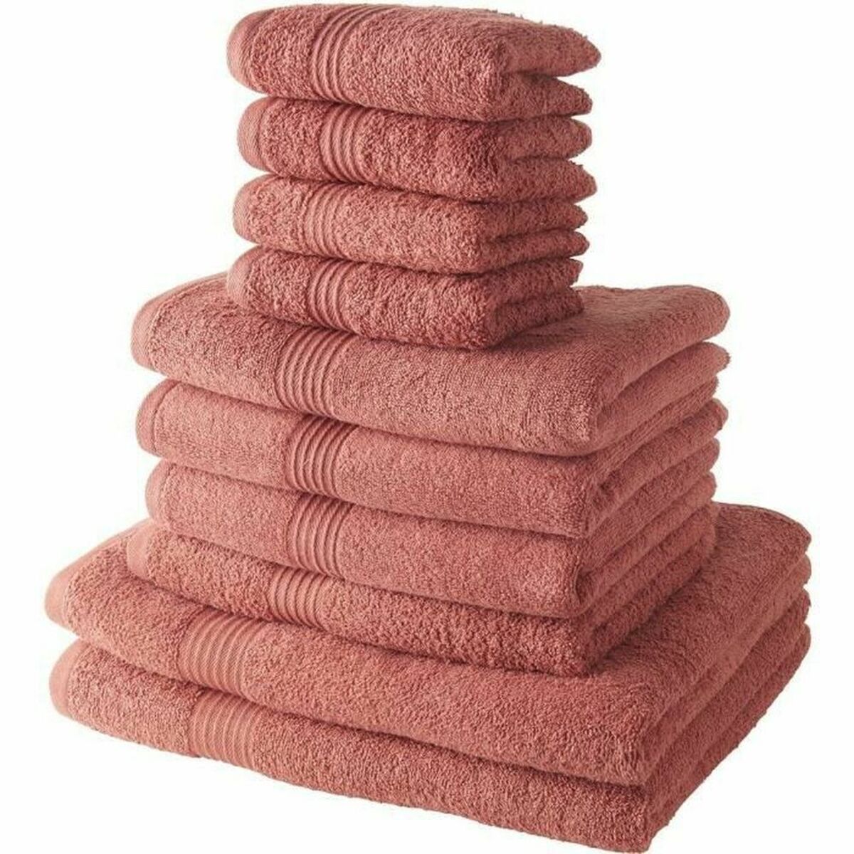 Towels Set TODAY Terracotta 10 Units TODAY