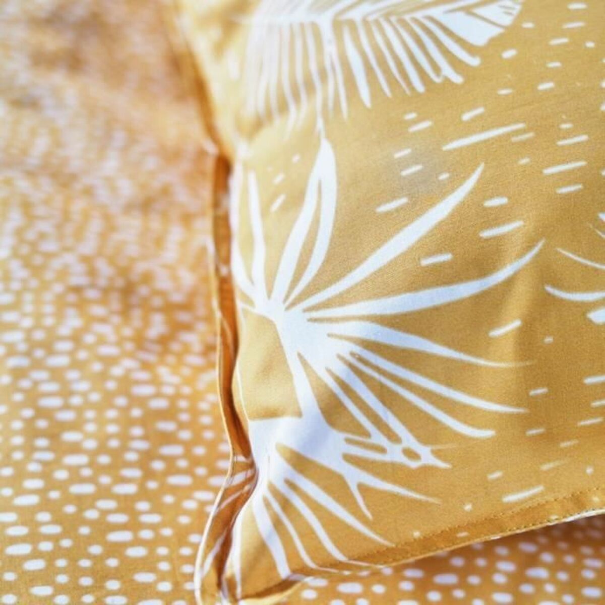 Duvet cover set TODAY 220 x 240 cm Yellow 3 Pieces TODAY