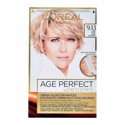 Permanent Anti-Ageing Dye Excellence Age Perfect L'Oreal Make Up Excellence Age Perfect Nº 9.0-rubio muy claro Nº 8.0-rubio clar