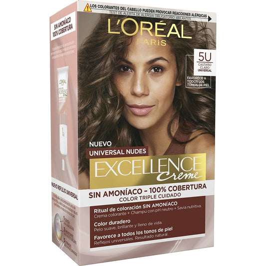 Permanent Dye L'Oreal Make Up Excellence Light Brown LOreal Make Up