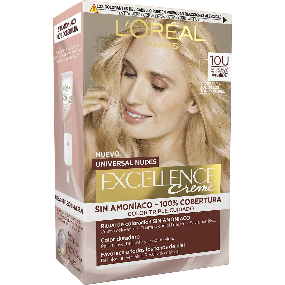 Permanent Dye L'Oreal Make Up Excellence Light Blonde Nº 9.0-rubio muy claro LOreal Make Up