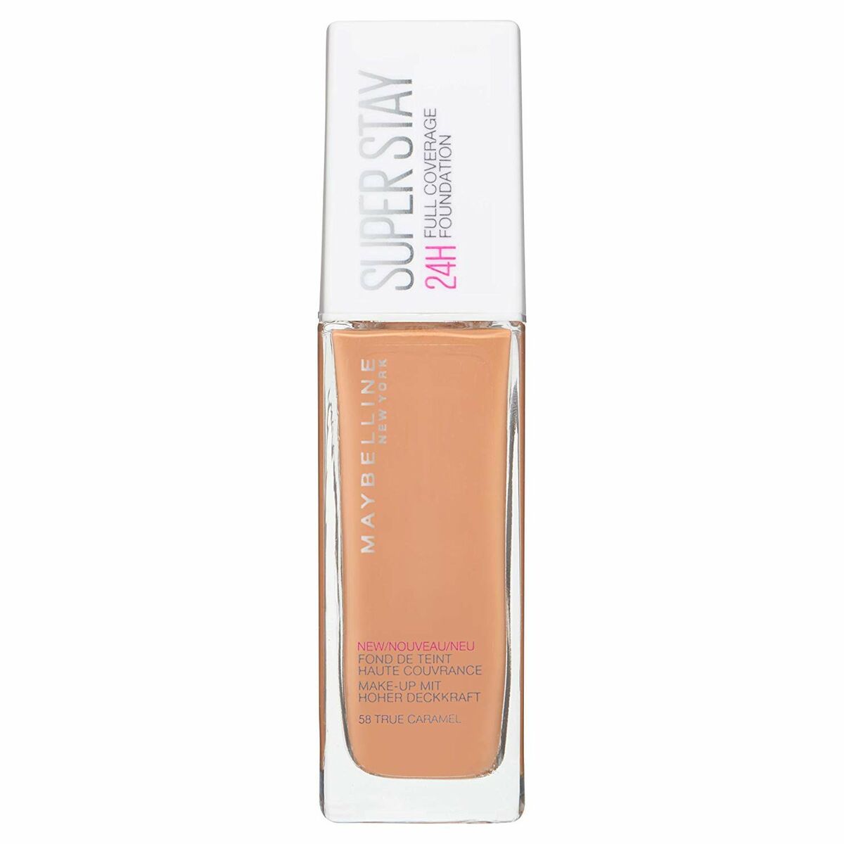 Liquid Make Up Base Superstay Maybelline Full Coverage 58-true caramel (Refurbished A+) Maybelline