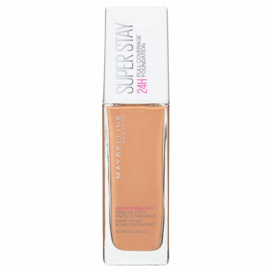 Flüssige Make-up-Basis Superstay Maybelline Full Coverage 58-true caramel (Restauriert A+)