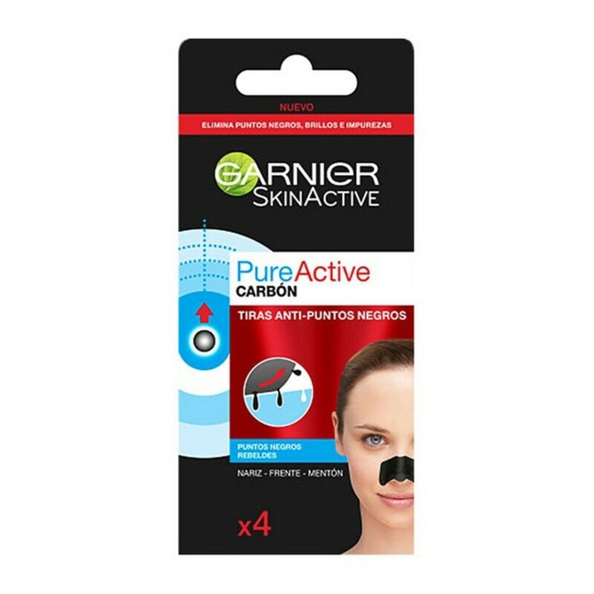 Pore Cleaning Strips Pure Active Carbon Garnier (4 uds) Garnier