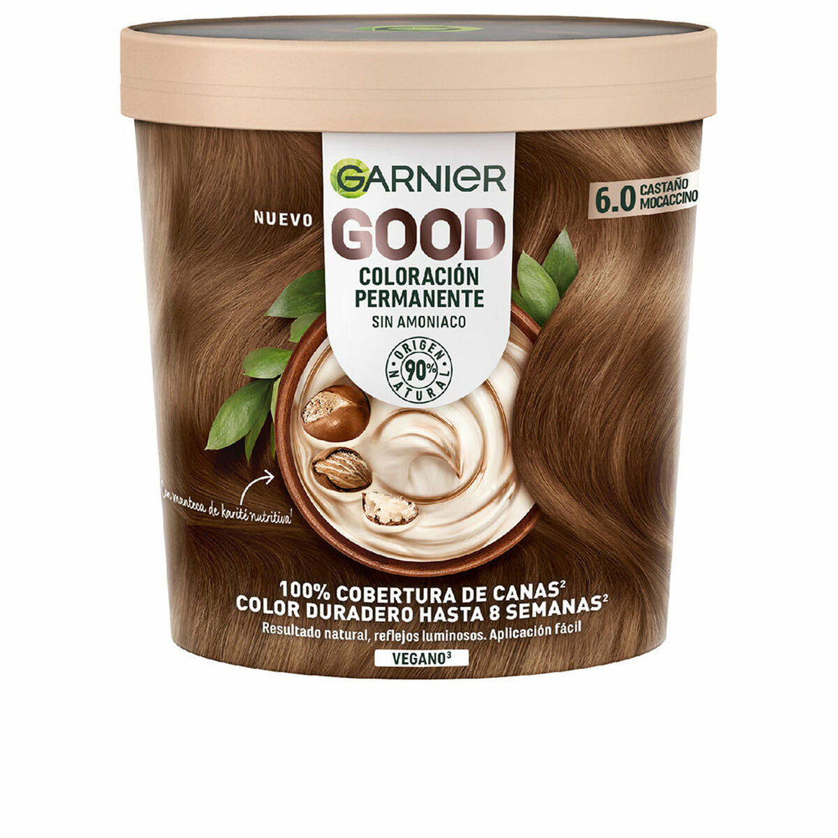 Permanent Dye Garnier Good Mocaccino Brown Nº 6.0 (1 Unit)