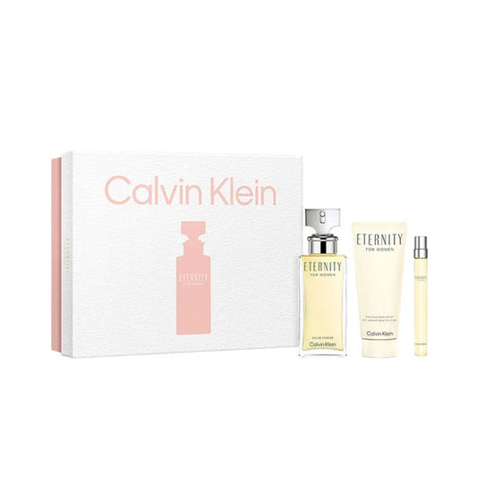 Set de Perfume de Mujer Calvin Klein Eternity EDP 3 Piezas