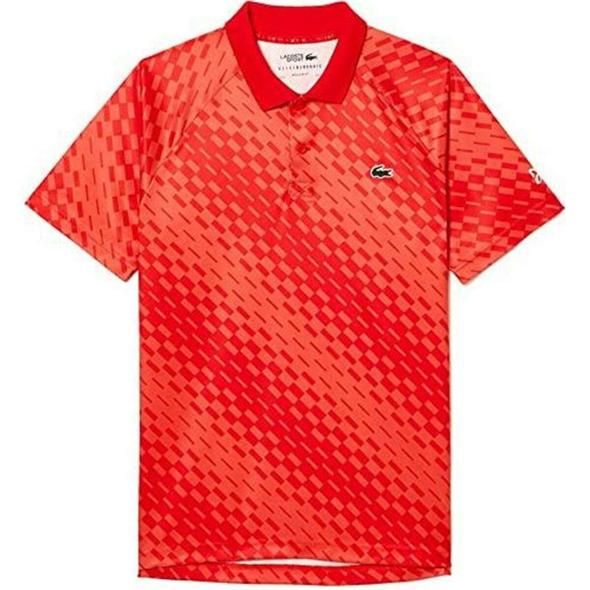 Men’s Short Sleeve Polo Shirt Lacoste Sport x Novak Djokovic Regular Fit Piqué Red