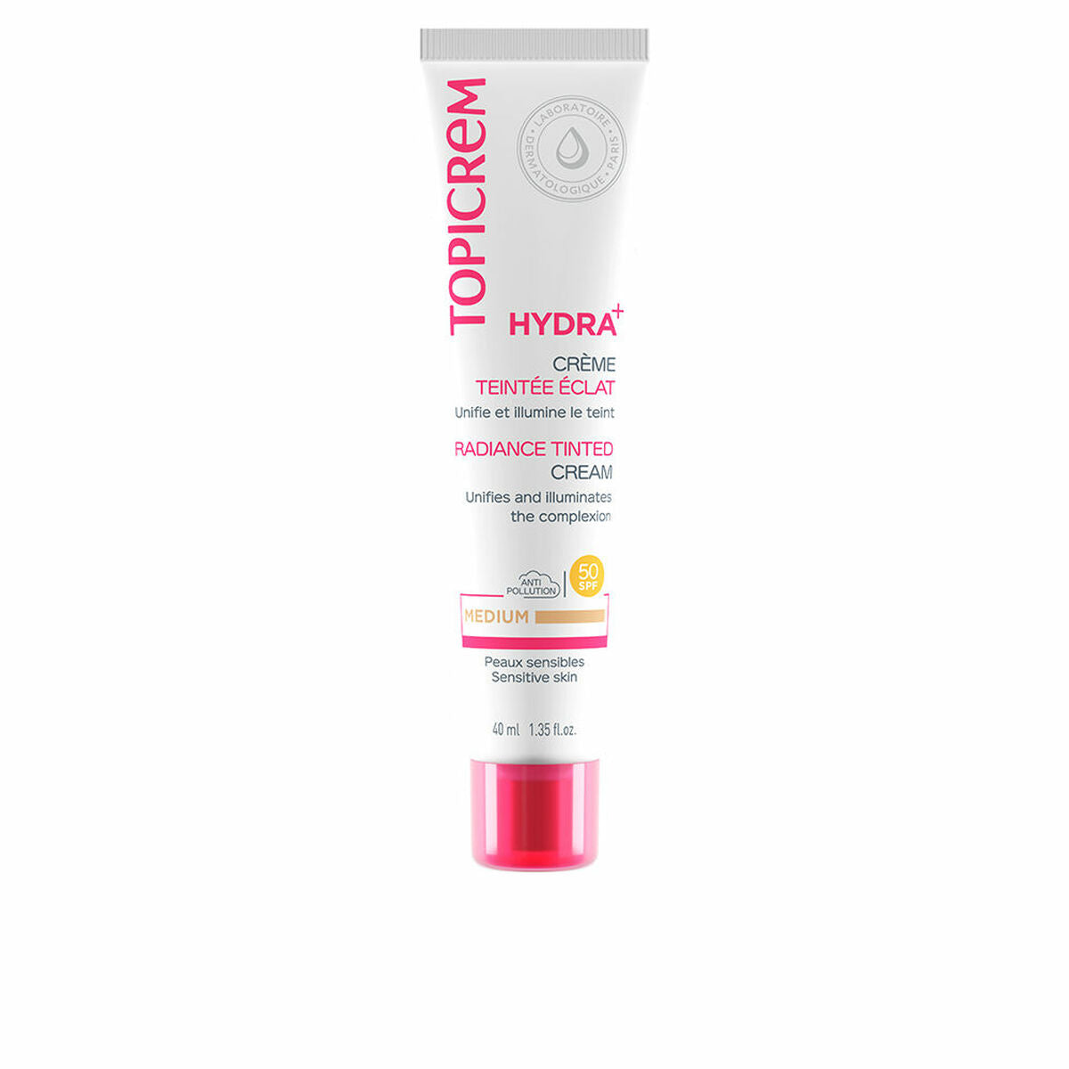 Highlighting Cream Topicrem Hydra+ Medium Spf 50 40 ml