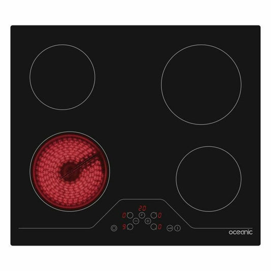 Glass-Ceramic Hob Oceanic OCEATV4Z60B Black 1800 W Oceanic