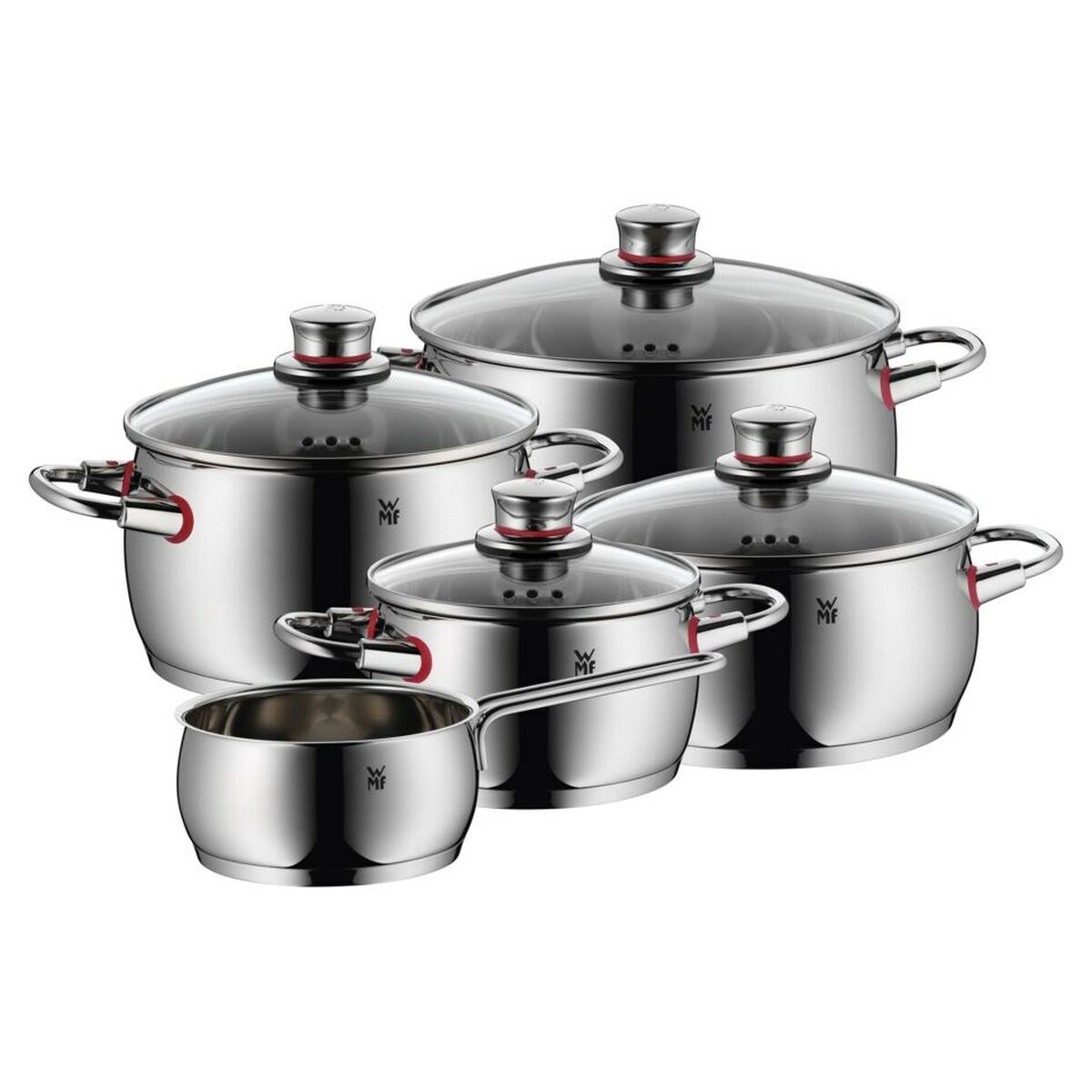 Saucepans WMF Quality One Steel Ø 24 cm Ø 20 cm Ø 16 cm 9 Pieces (5 Units)