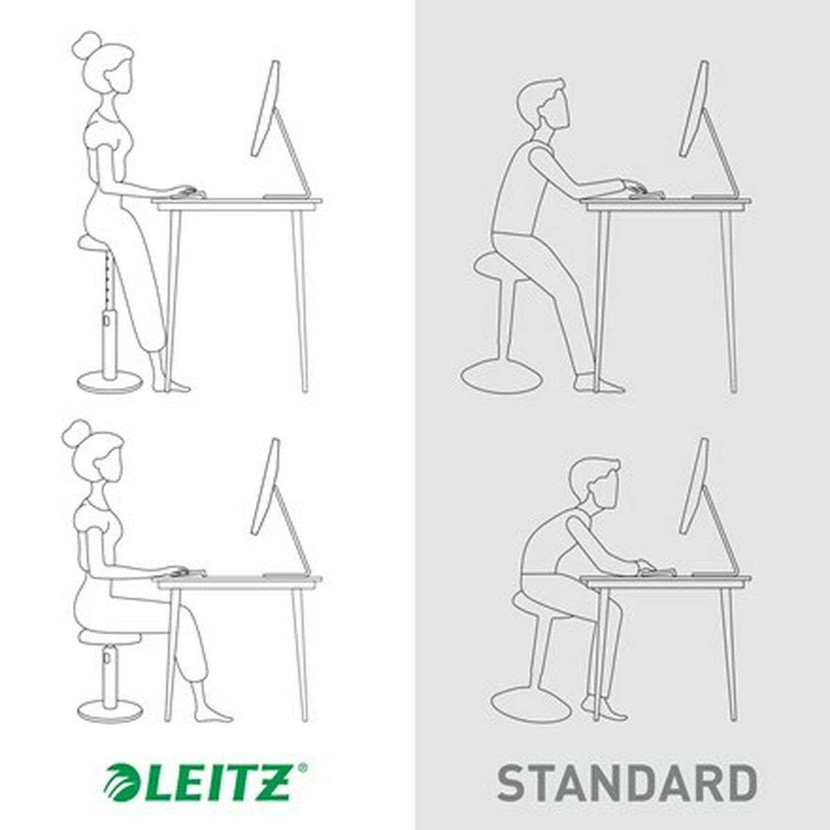 Ergonomic Stool Leitz Ergo Cosy Active Leitz