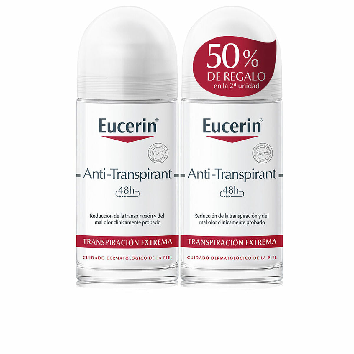 Roll-On Deodorant Eucerin Transpirant Desodorante On Lote Antiperspirant 2 Units 50 ml