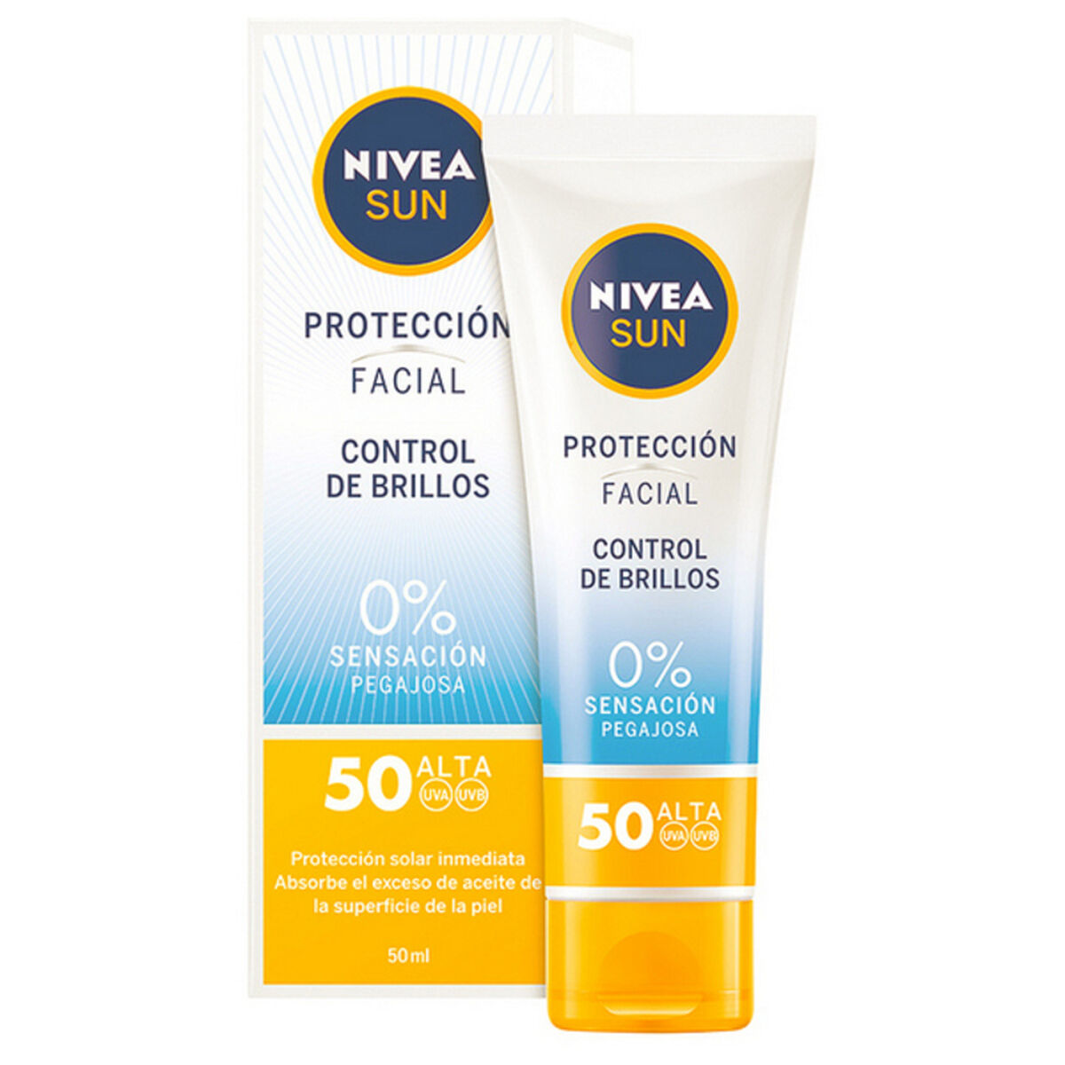 Facial Sun Cream Nivea SPF 50 (50 ml) (Unisex) (50 ml) Nivea