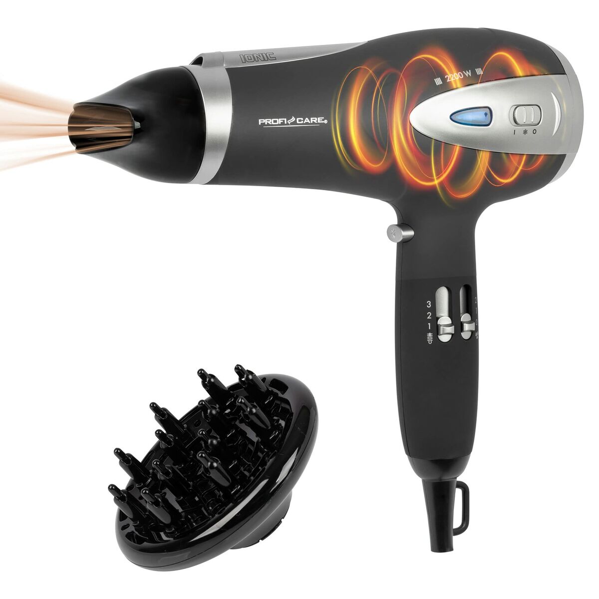 Hairdryer ProfiCare PC-HTD 3113 CZARNA Black 2200 W ProfiCare