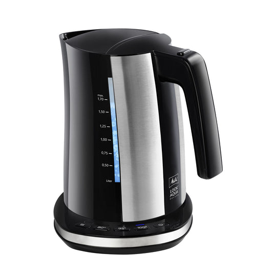 Water Kettle and Electric Teakettle Melitta LOOK AQUA DELUXE BLACK EU Black/Silver Stainless steel 2400 W 1,7 L Melitta