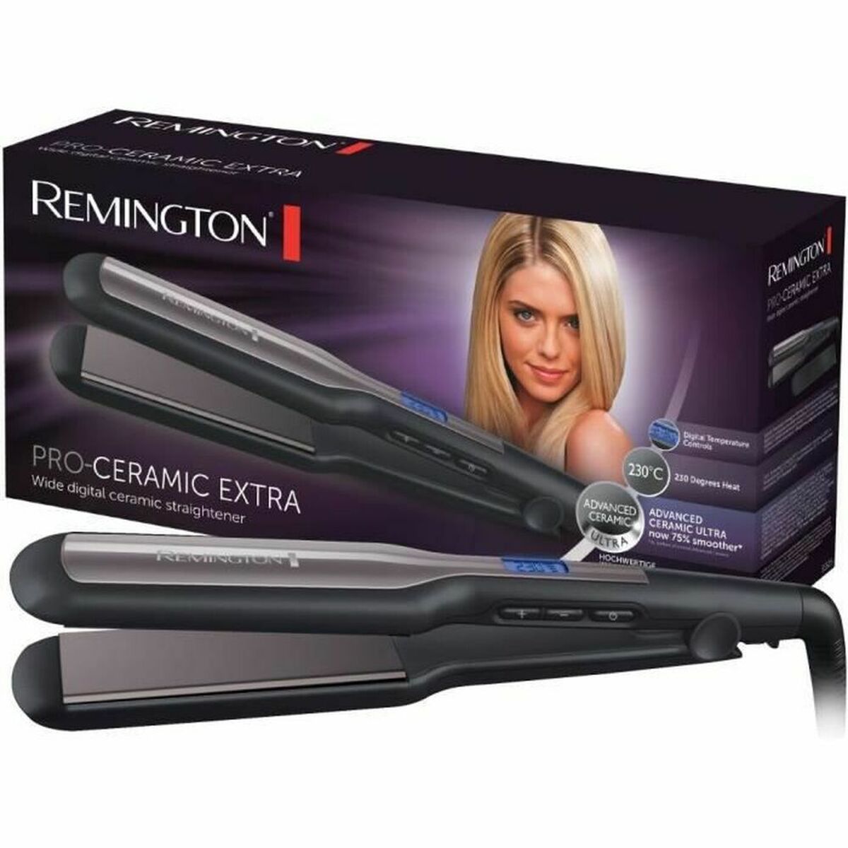 Hair Straightener Remington Pro Ceramic Extra S5525 110 mm Black Remington