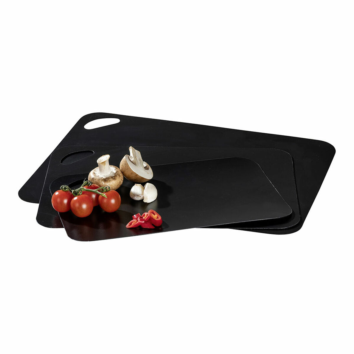 Set of chopping boards Wenko 55055100 Black Plastic (3 Pieces) Wenko