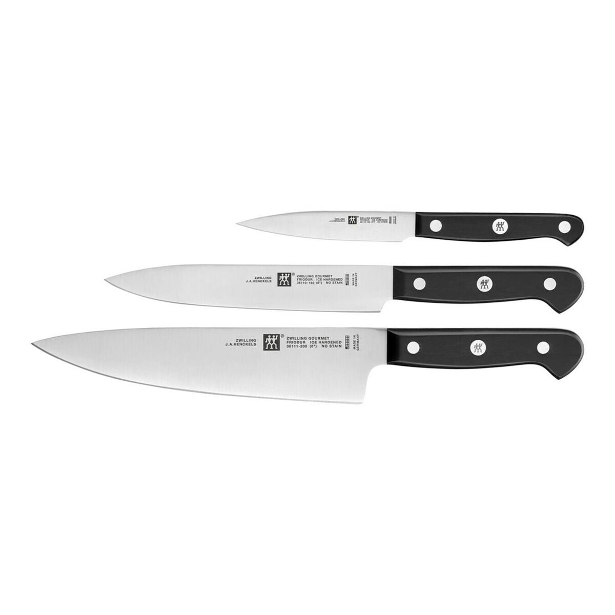 Knife Set Zwilling 36130-003-0 Black Plastic Forged steel 20 cm 16 cm 10 cm (3 Units) Zwilling