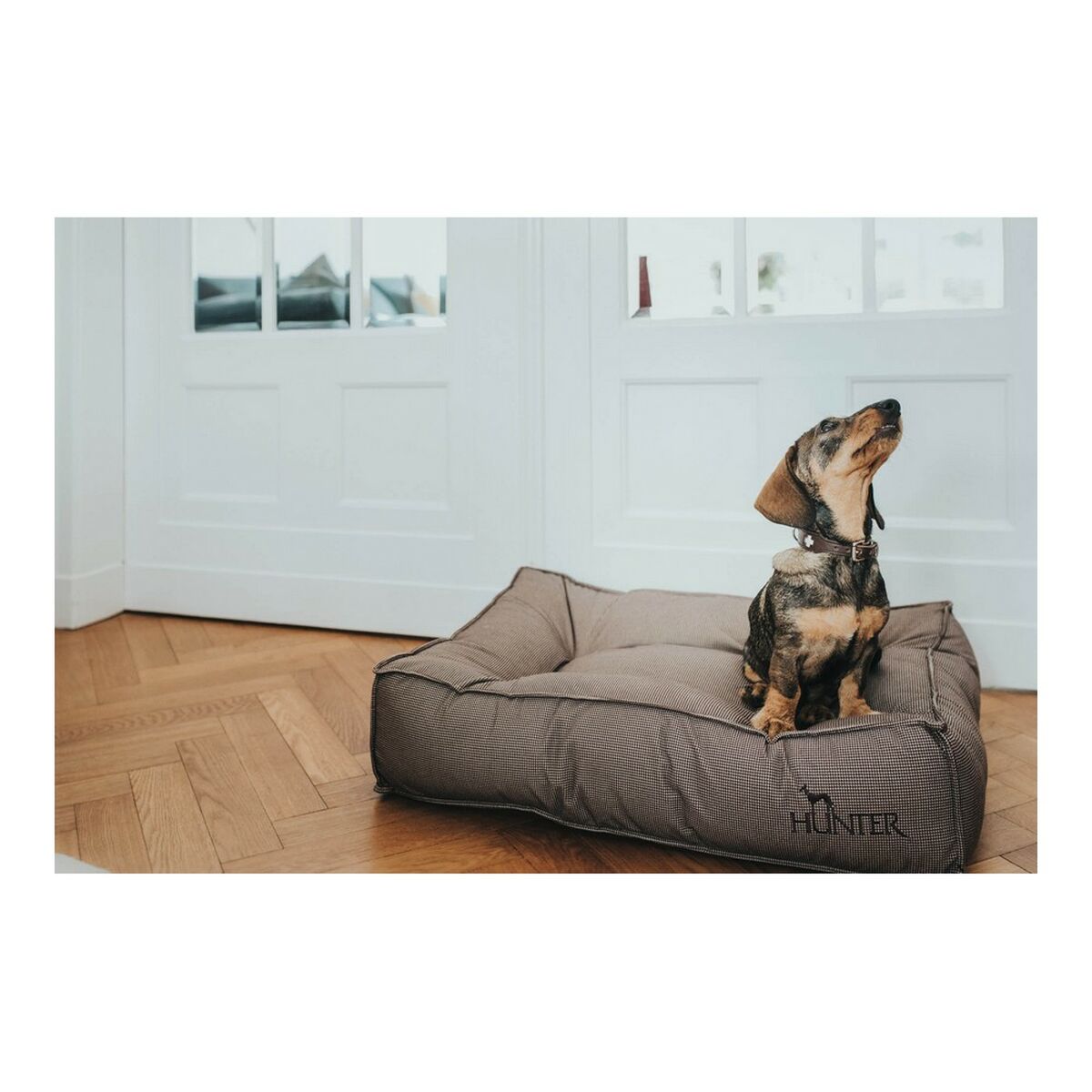 Bed for Dogs Hunter Lancaster Brown (120 x 90 cm) Hunter