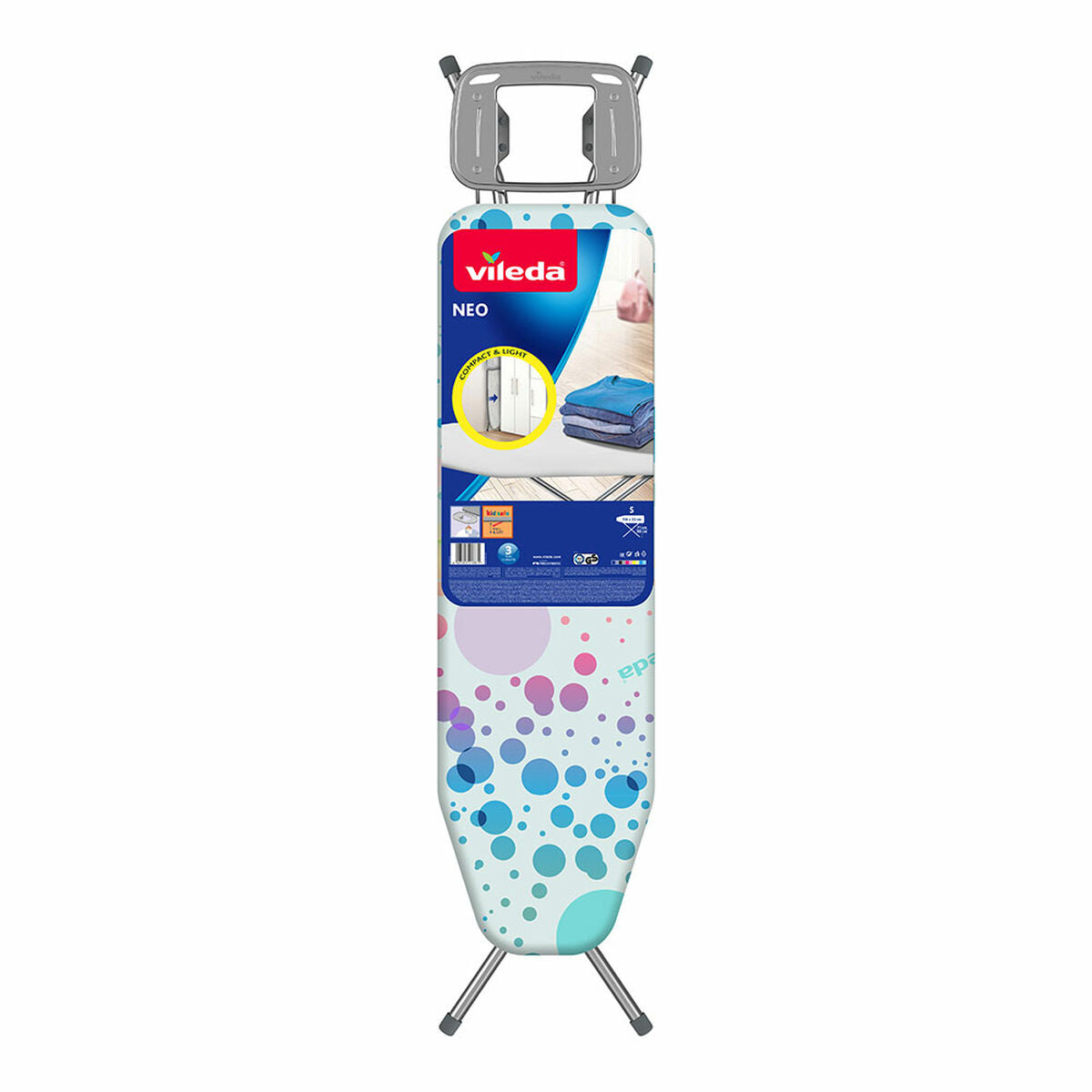 Ironing board Vileda 163309 Neo Small Metal Cotton (114 x 33 cm) Vileda