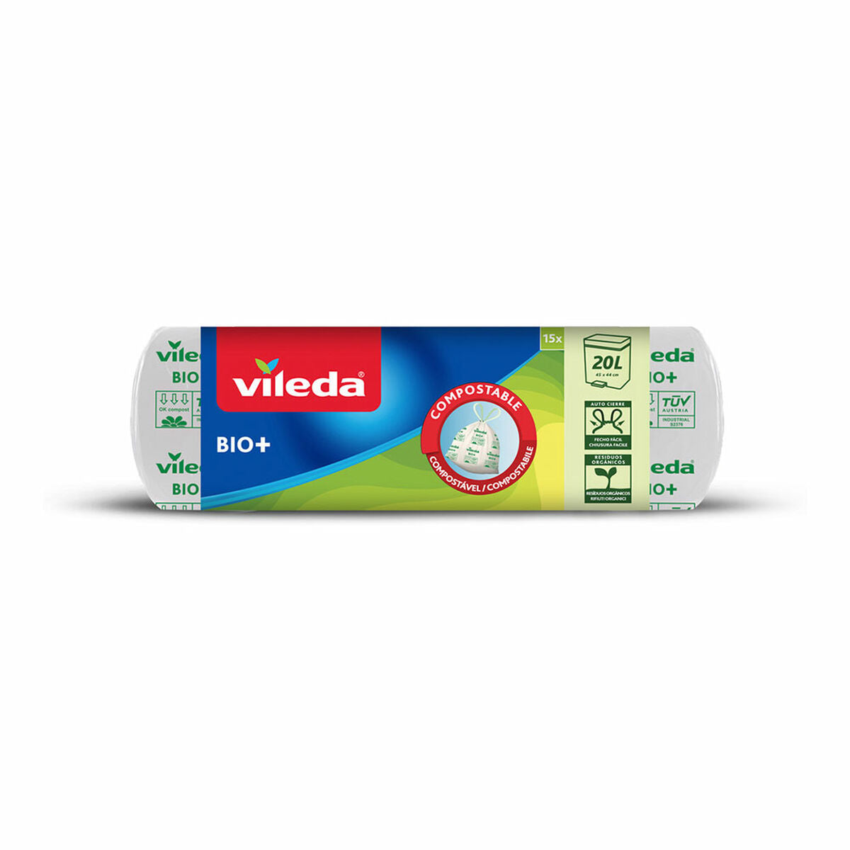 Rubbish Bags Vileda Ecobag 163223 Biodegradable 20 L (15 Units) Vileda