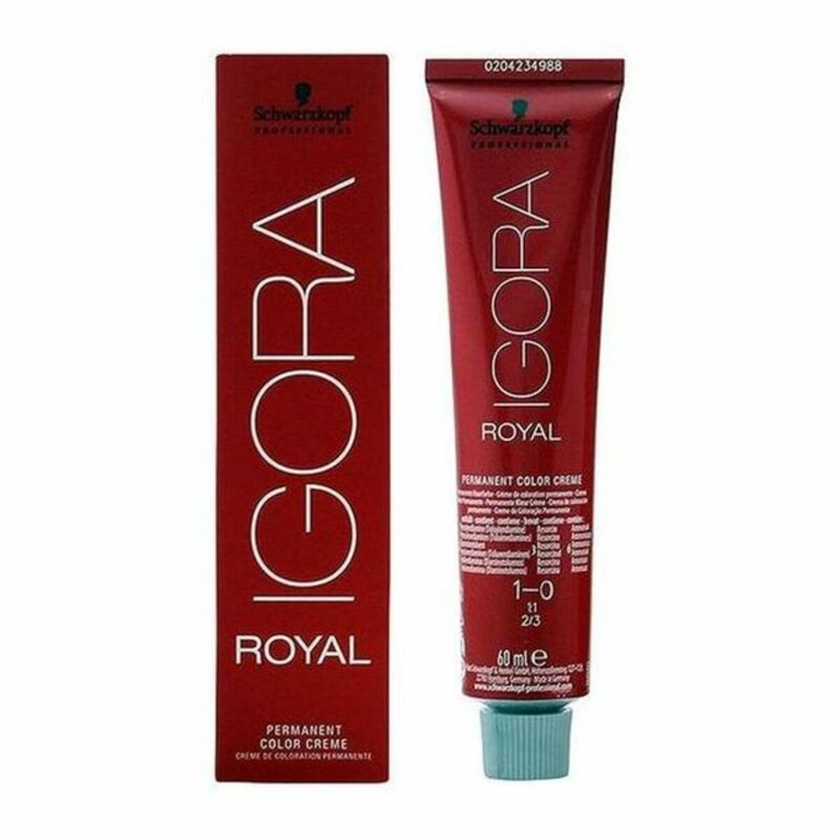 Permanenter Farbstoff Igora Royal Schwarzkopf Igora Royal 1-0 Nr. 1-0 Nr. 9,0-Rubio Muy Claro Nr. 8,0-Rubio Claro 60 ml