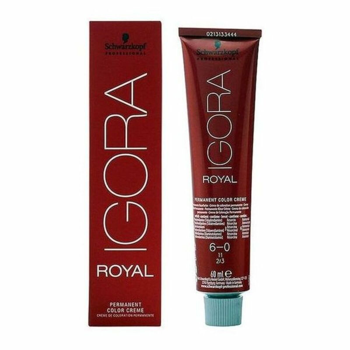 Permanent Dye Schwarzkopf Igora Royal Nº 6-0 Nº 9.0-rubio muy claro Nº 8.0-rubio claro 60 ml