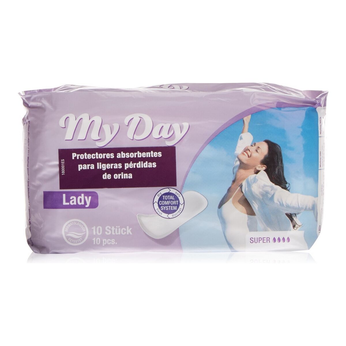 Incontinence Sanitary Pad Midi My Day 180002 (10 uds) My Day