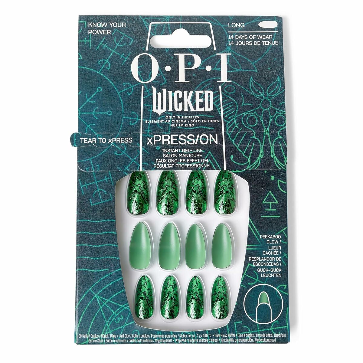 Künstliche Nägel Opi xPRESS/ON WICKED Know Your Power Wiederverwendbar 30 Stück