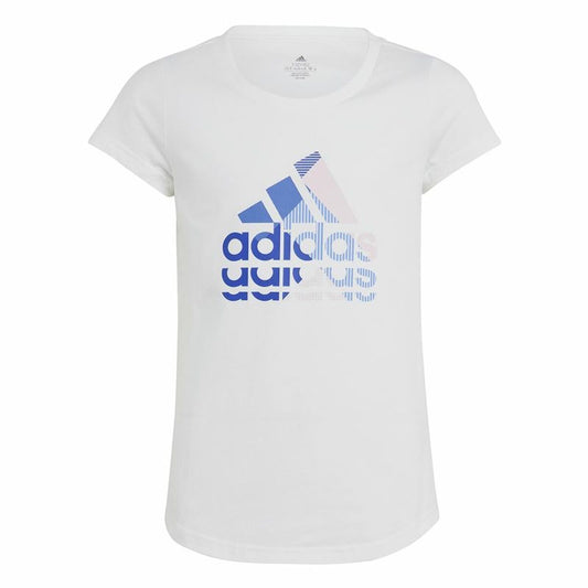 Child's Short Sleeve T-Shirt Adidas Graphic White Adidas