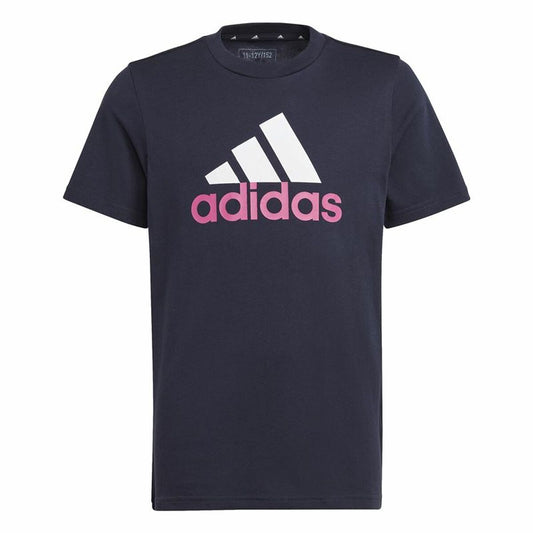 Child's Short Sleeve T-Shirt Adidas Essentials Dark blue Adidas