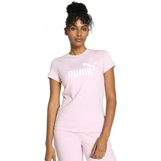 Women’s Short Sleeve T-Shirt Puma ESS LOGO TEE 586775 60 Pink