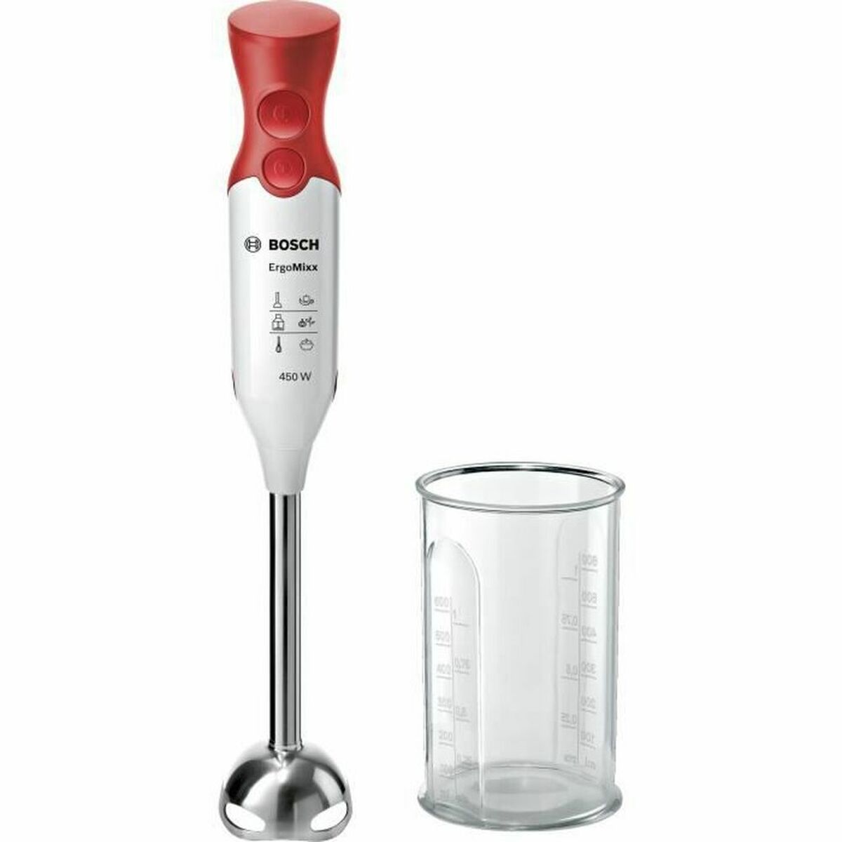 Hand-held Blender BOSCH Hand blender 600 ml White Red Rojo/Blanco 450 W BOSCH