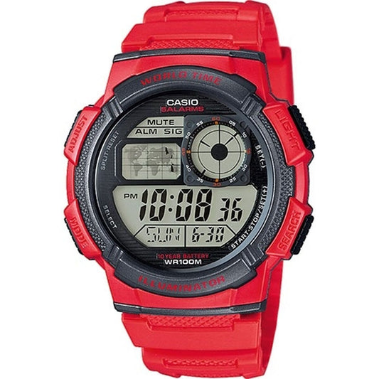 Men's Watch Casio WORLD TIME ILLUMINATOR Red (Ø 43 mm) Casio