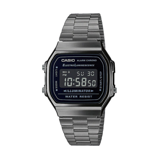 Men's Watch Casio A168WEGG-1BEF Black Silver (Ø 36 mm) (Ø 38 mm) Casio